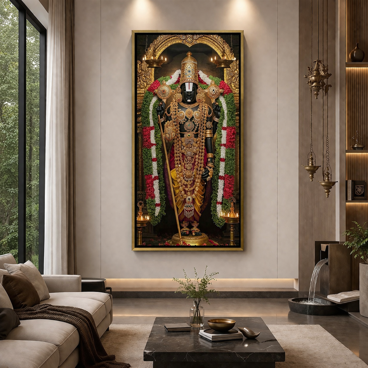 Tirupati Balaji Canvas Wall Art – Vastu Positive Spiritual Decor