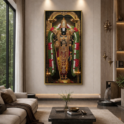 Tirupati Balaji Canvas Wall Art – Vastu Positive Spiritual Decor