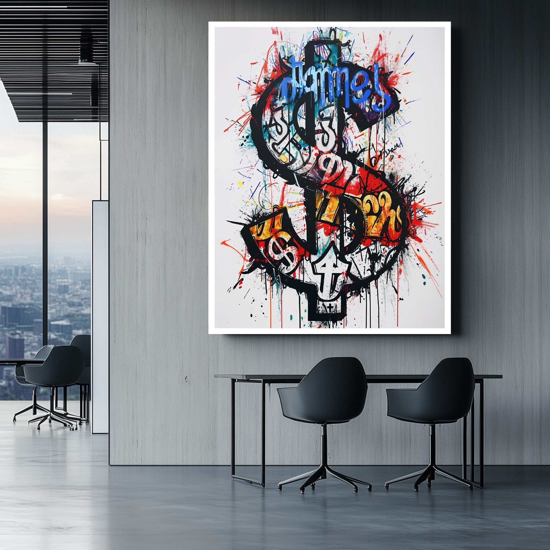 Dollar Sign Banksy Graffiti Pop Art Canvas Print canvas wall art painting