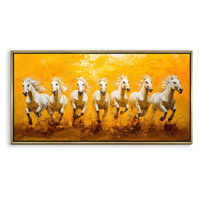Seven Running Horses Wall Painting for Home