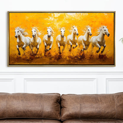 Seven Running Horses Wall Painting for Home