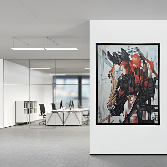 Abstract Horse Portrait Hand Painting Wall Art