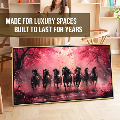Seven Running Horses Wall Painting 