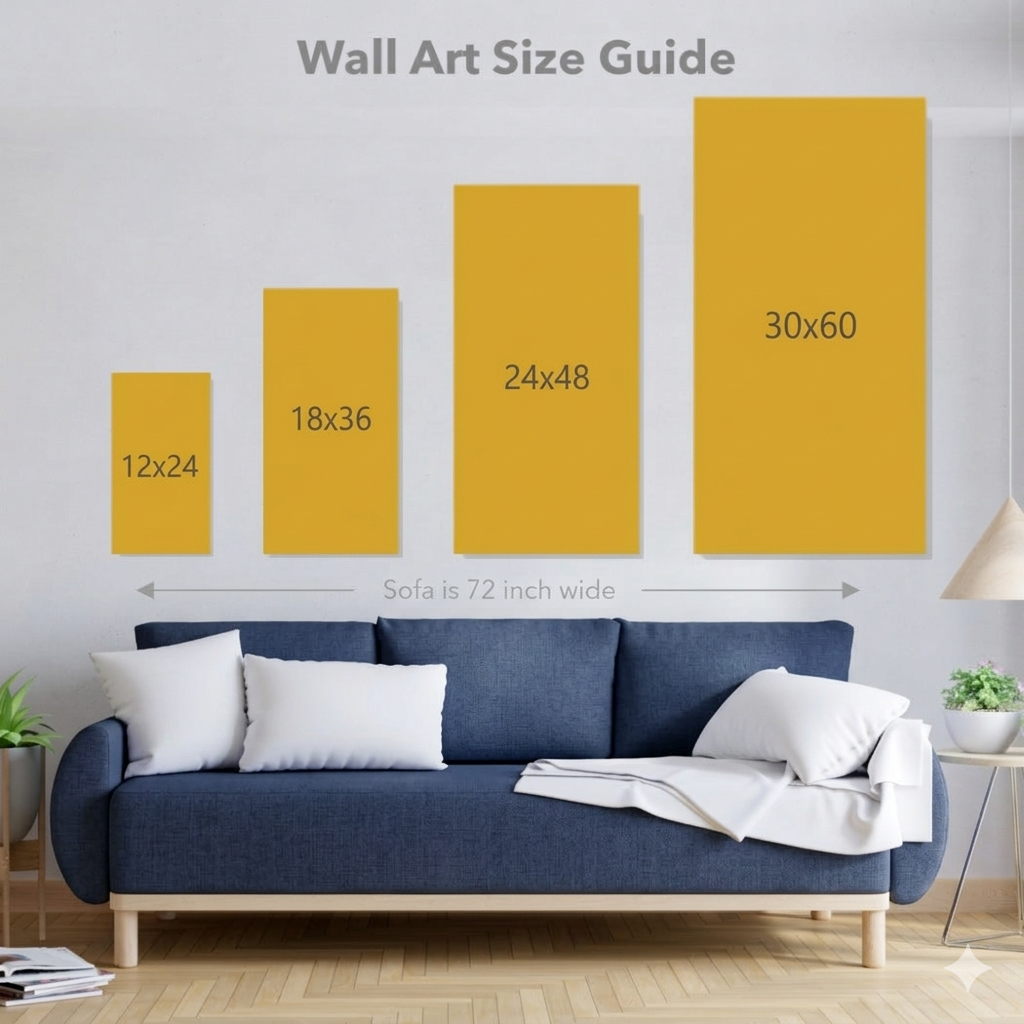 Golden Passage Sunset Canal City Vertical Wall Art Decor