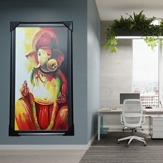 Handcrafted Ganesha Divine Portrait Art for Home Decor