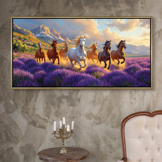 Seven Running Horses Vastu Wall Painting 