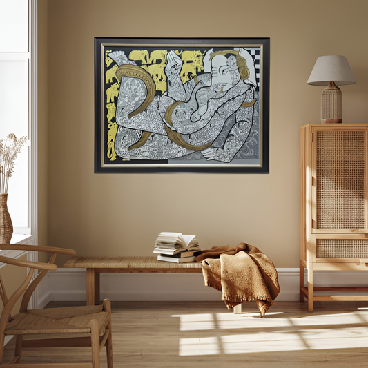 Hand Crafted Ganesha Detailed Artwork for Divine Decor