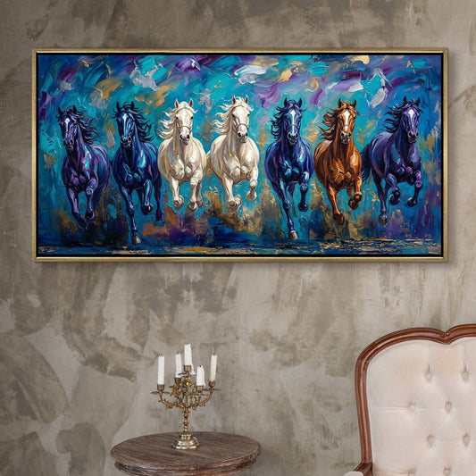 Seven Running Horses Vastu Wall Painting