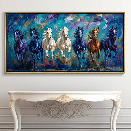 Seven Running Horses Vastu Wall Painting