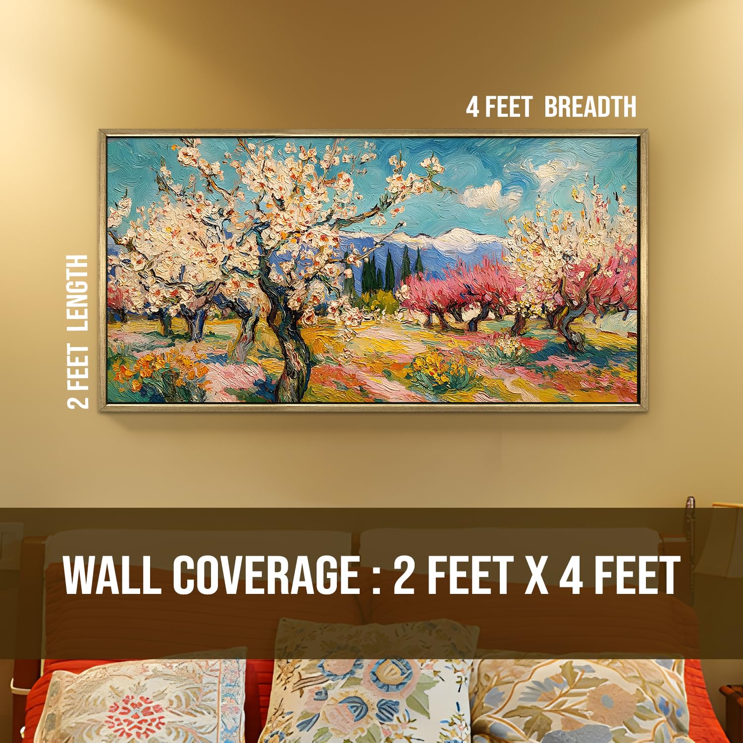 Vintage Floral Canvas Wall Painting For Hotel 