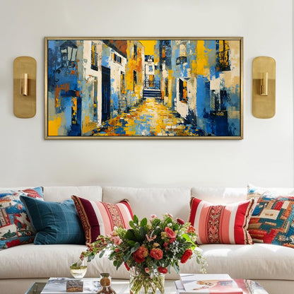 Vintage Modern Alley Canvas Wall Painting
