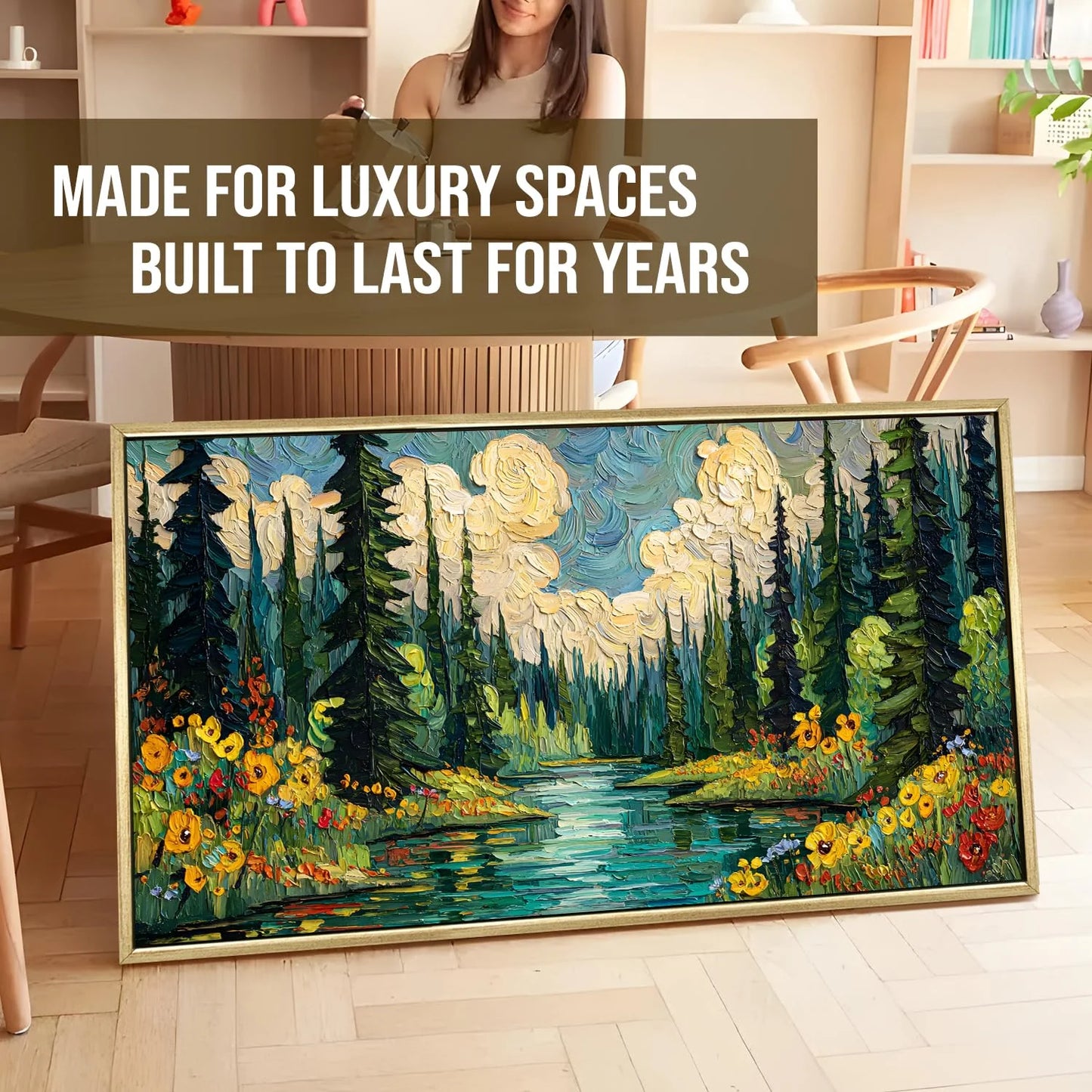Vintage Forest Canvas Wall Painting For Hotel Room And Restaurant