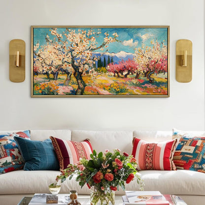 Vintage Floral Canvas Wall Painting For Hotel 