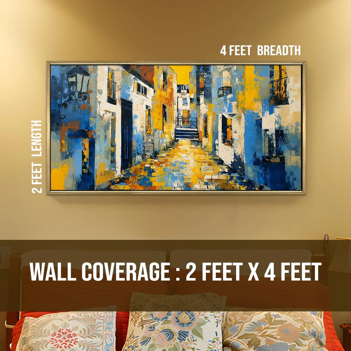 Vintage Modern Alley Canvas Wall Painting