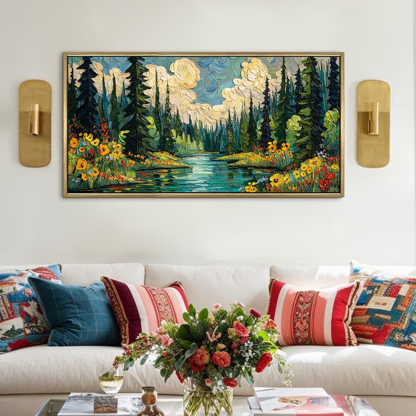 Vintage Forest Canvas Wall Painting For Hotel Room And Restaurant