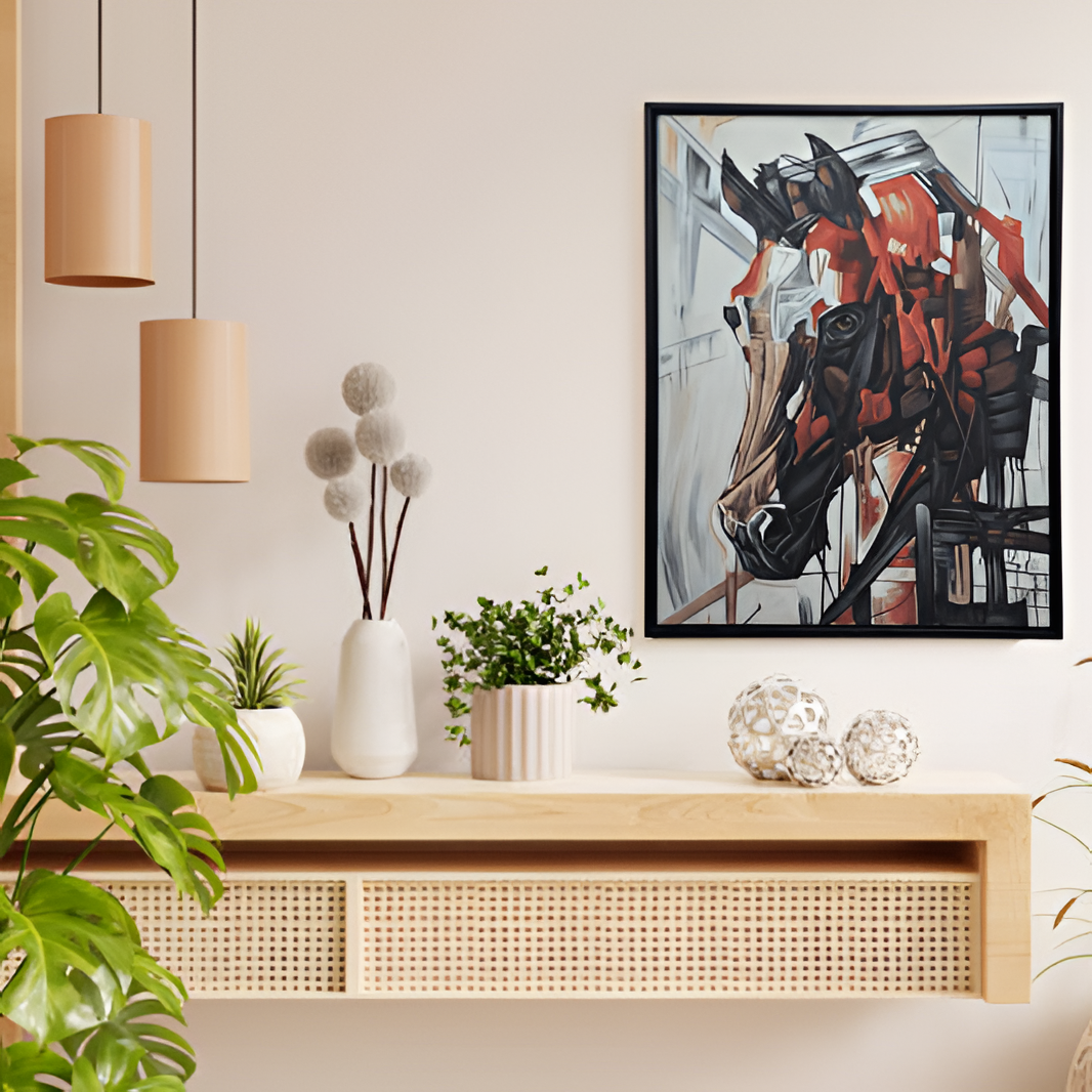 Abstract Horse Portrait Hand Painting Wall Art