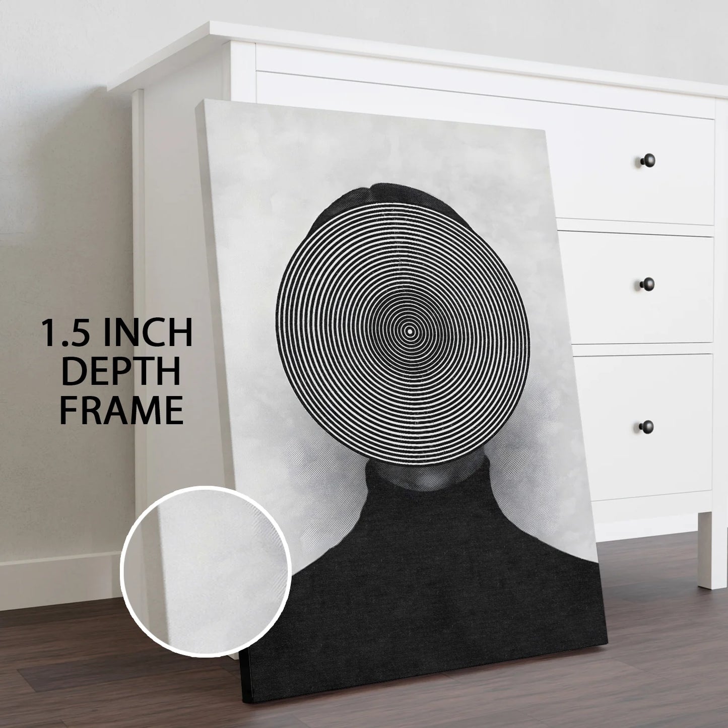 Abstract Black and White Woman Canvas Wall Art Painting For Home Decor