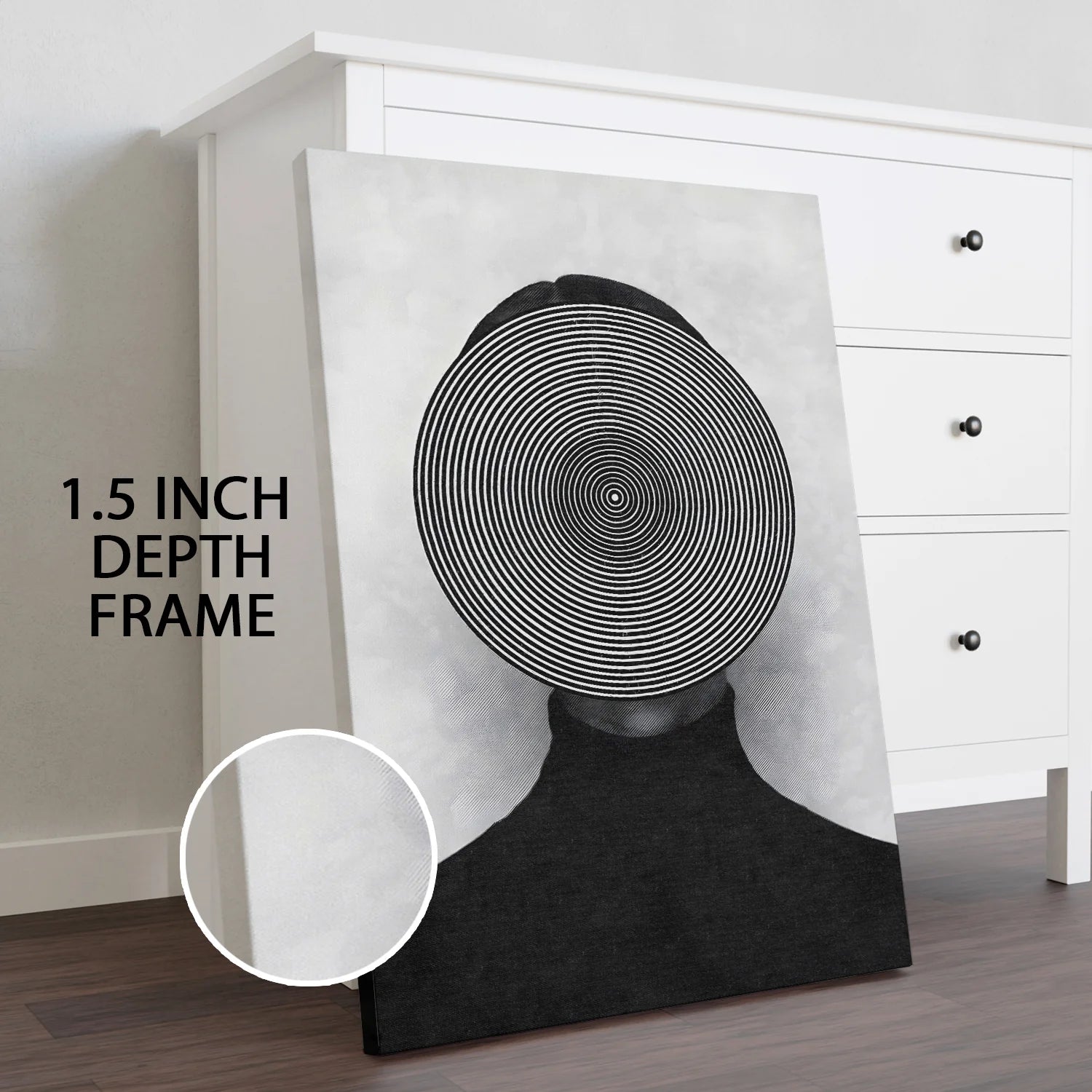 Abstract Black and White Woman Canvas Wall Art Painting For Home Decor