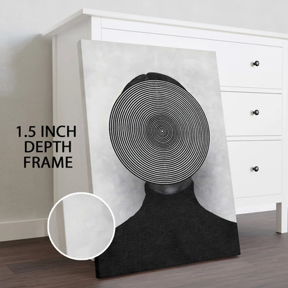 Abstract Black and White Woman Canvas Wall Art Painting For Home Decor