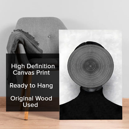 Abstract Black and White Woman Canvas Wall Art Painting For Home Decor