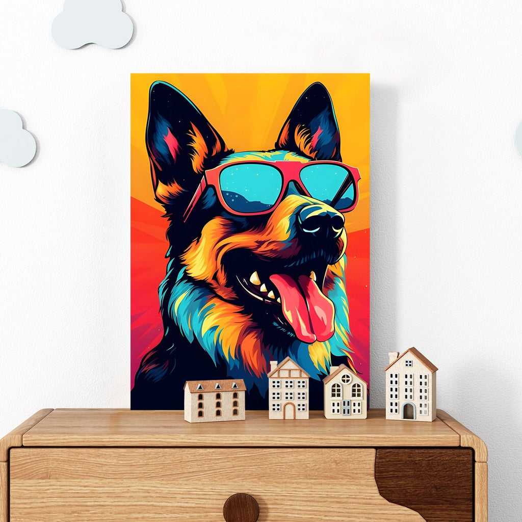 Sunglass Shepherd canvas wall art painting