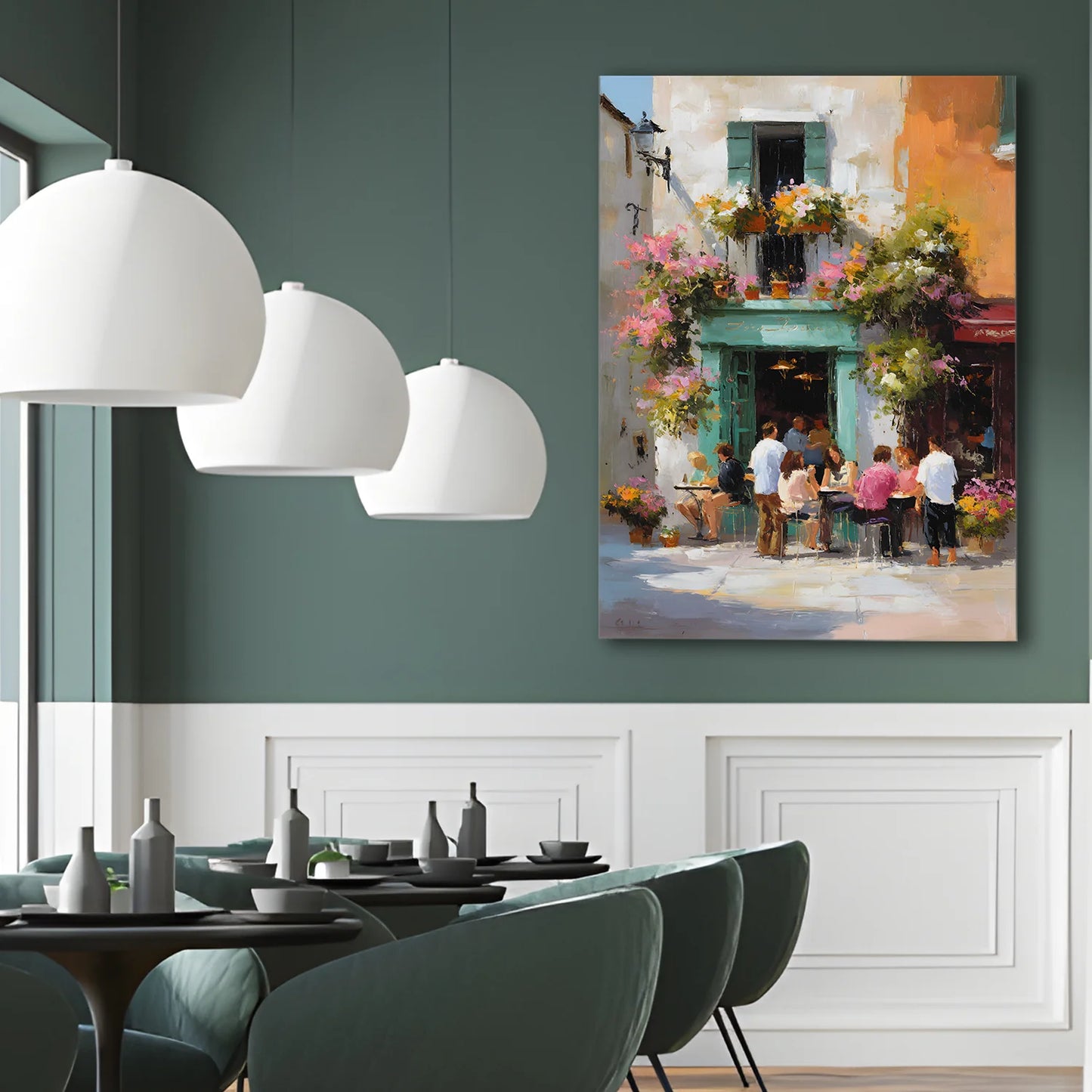 Vintage Cafe Wall Canvas Wall Art For Hotel