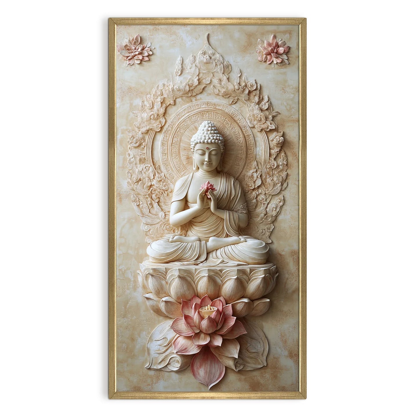 Lord Buddha Canvas Wall Painting For Office And Room Decor