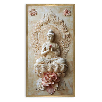 Lord Buddha Canvas Wall Painting For Office And Room Decor