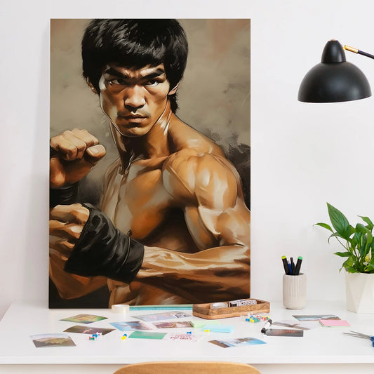 Bruce Lee Inspired Canvas Wall Art Painting 
