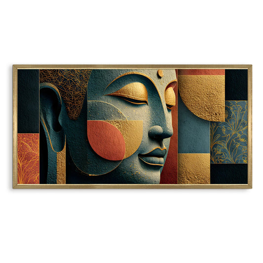 Abstract Buddha Face Wall Canvas Painting