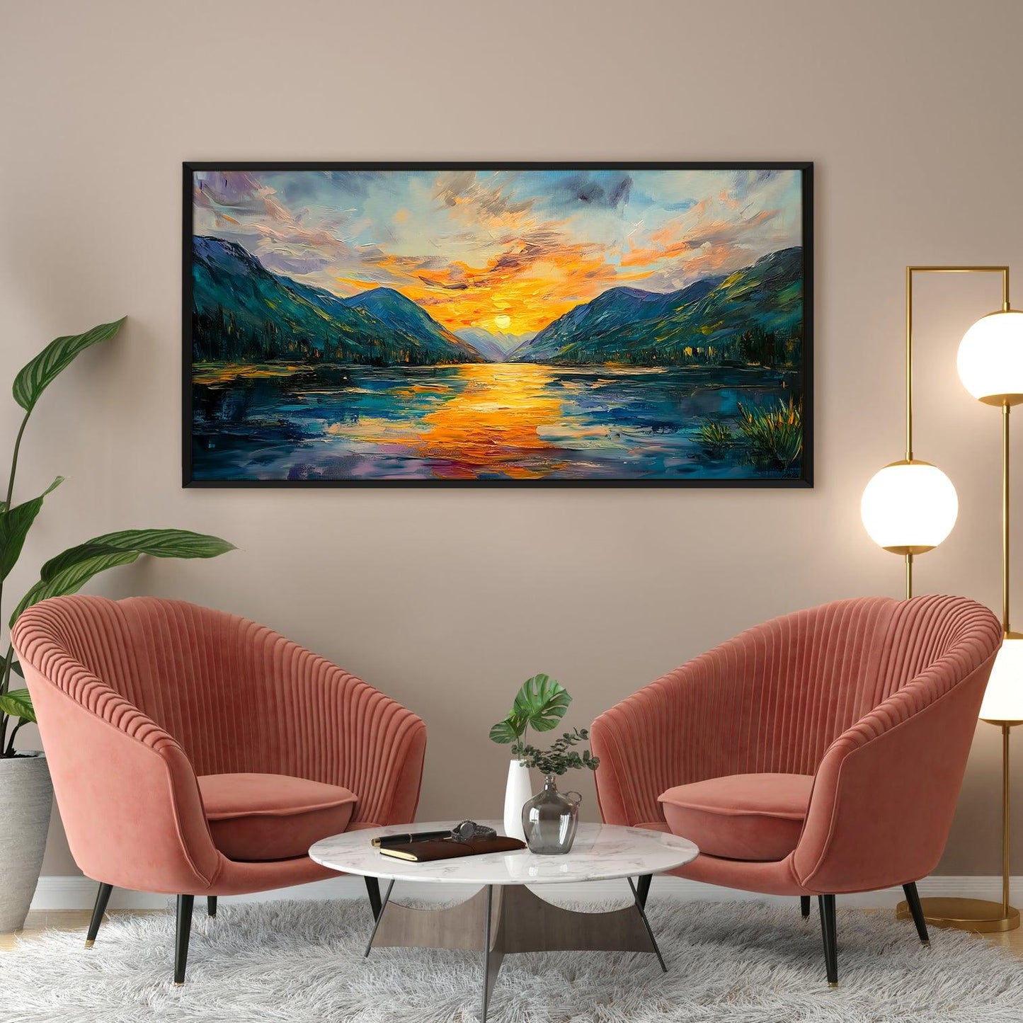 Sunrise Canvas Wall Painting For Home Decoration