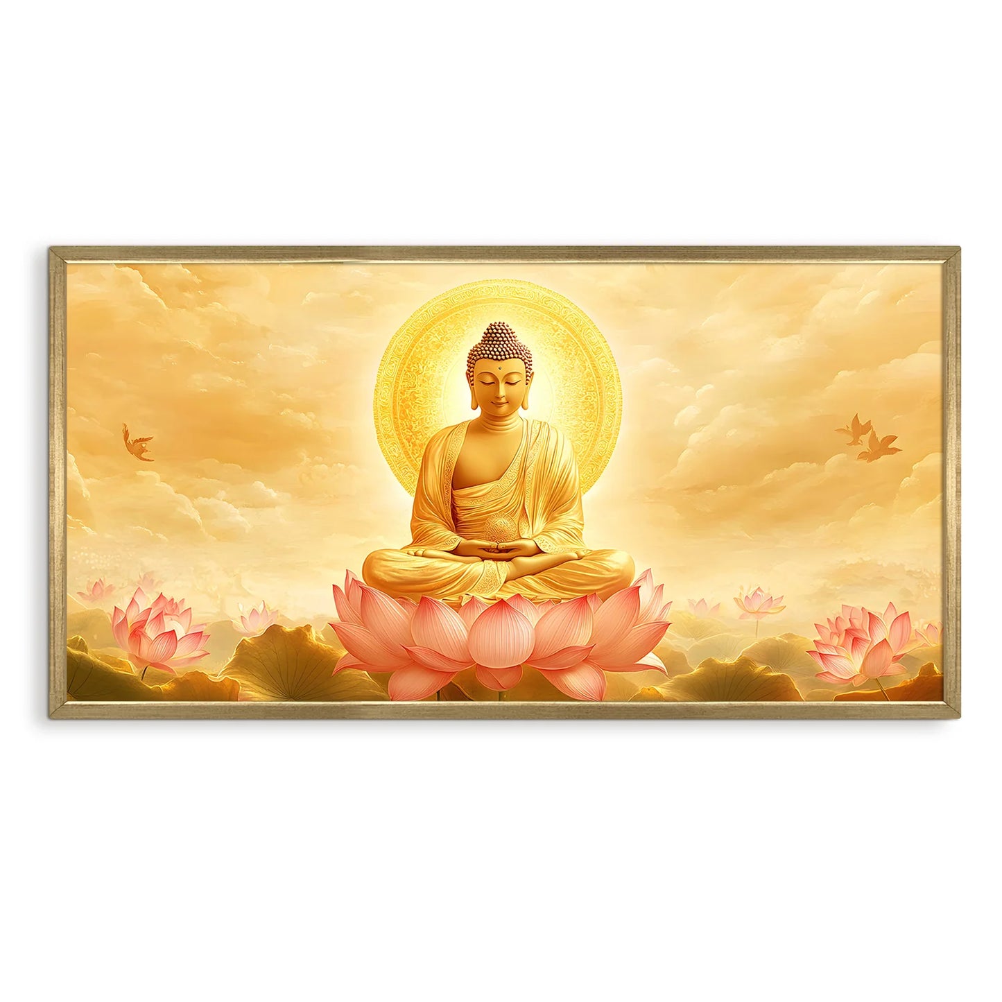 Buddha Canvas Wall Painting For Bedroom Decoration