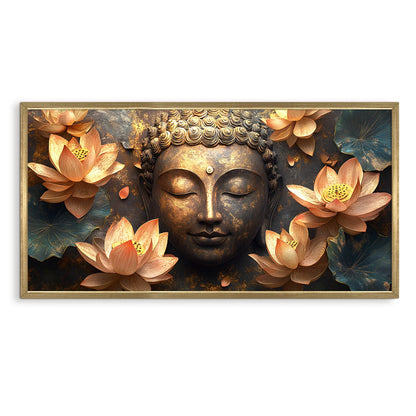 Buddha with Lotus Wall Art Decoration For Bedroom