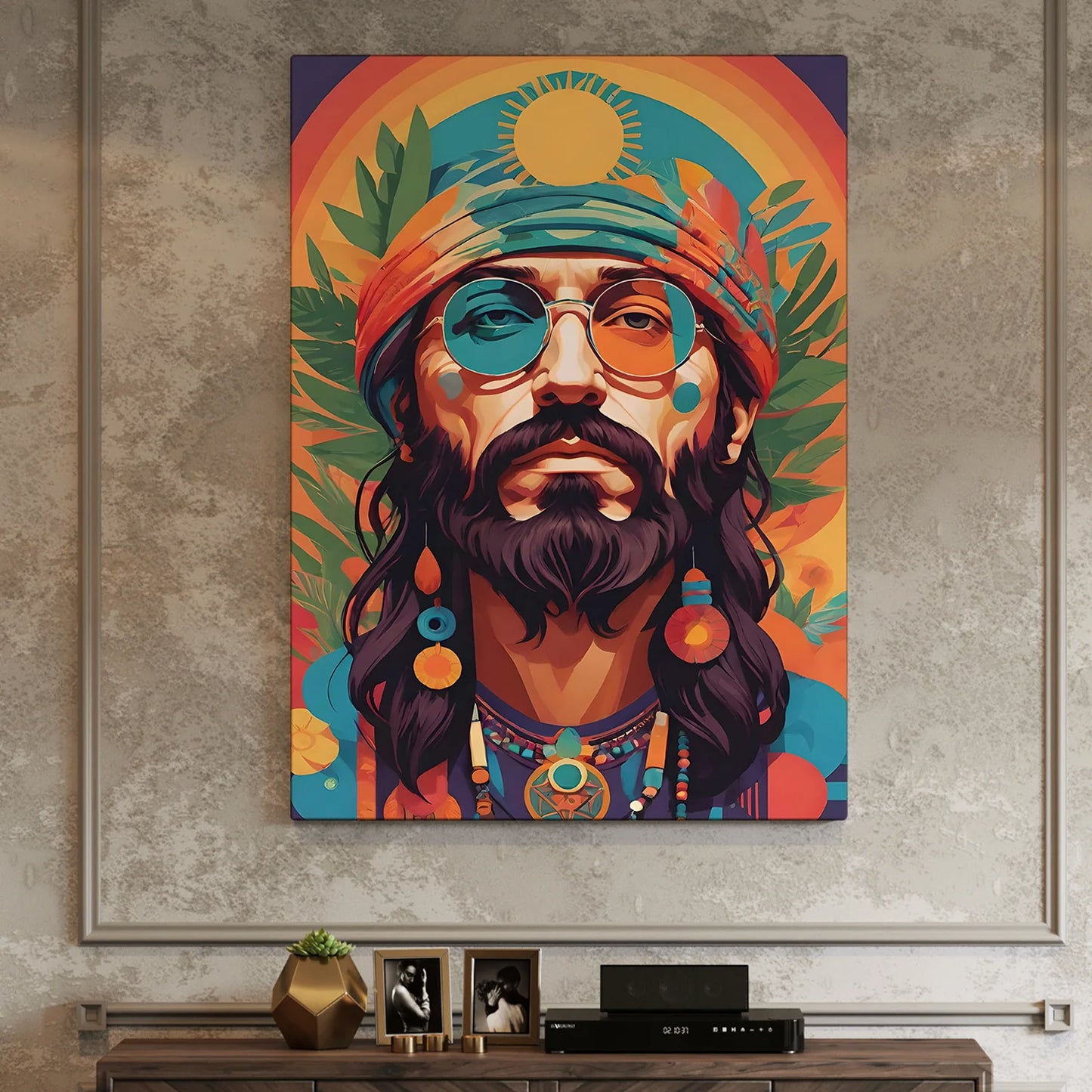 The Mystic Wanderer Canvas Boho Wall Art Painting