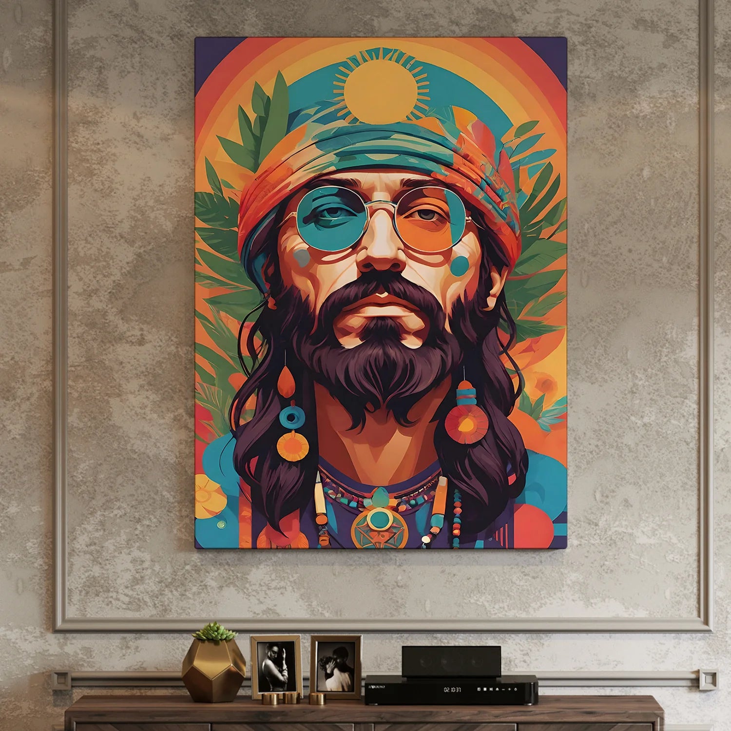 The Mystic Wanderer Canvas Boho Wall Art Painting