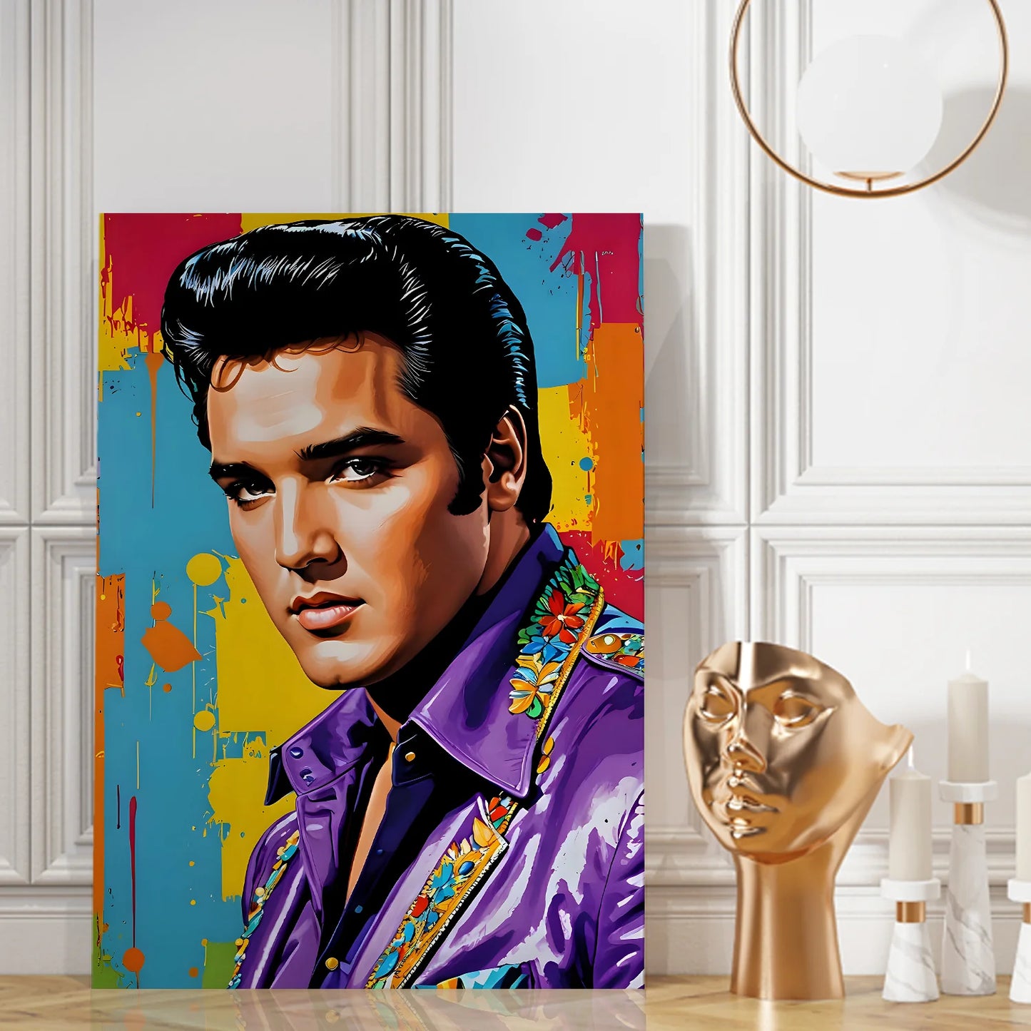 Elvis Presley - Iconic Pop Art Canvas Wall Painting