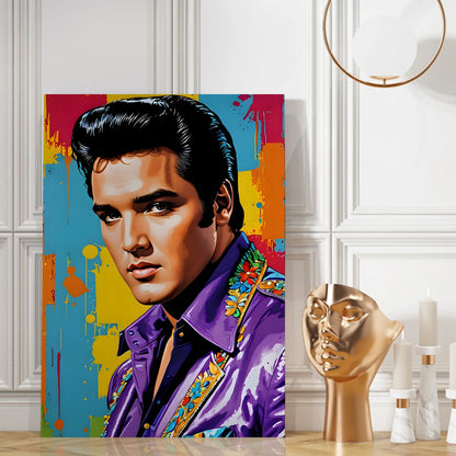 Elvis Presley - Iconic Pop Art Canvas Wall Painting
