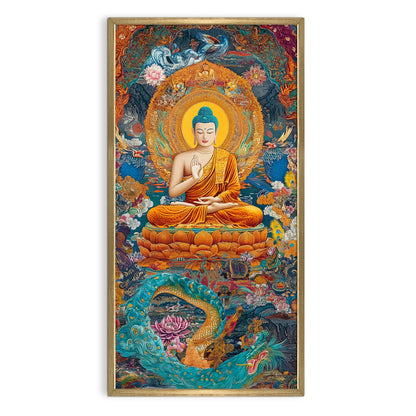 Lord Buddha Meditation Canvas Wall Painting For Home