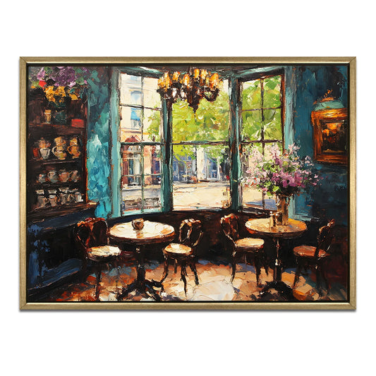 Vintage Canvas Wall Painting For Restaurant And Cafe Decoration 