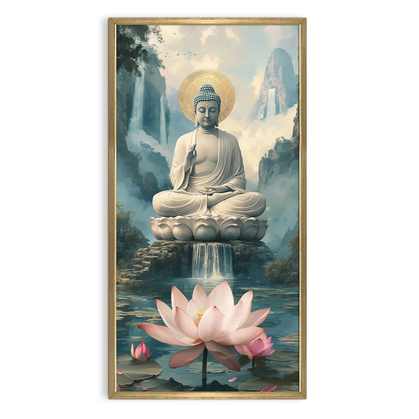 Lord Buddha Canvas Wall Painting For Home Decoration
