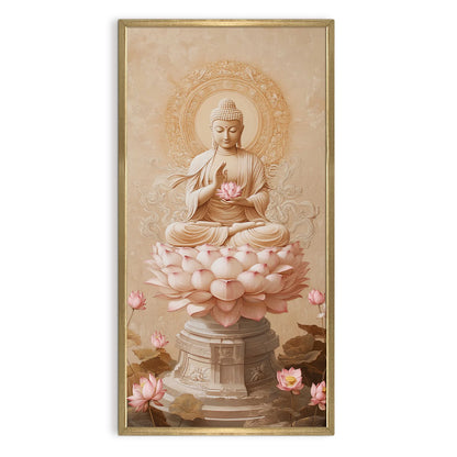 Lord Buddha Canvas Wall Painting For Office Decoration