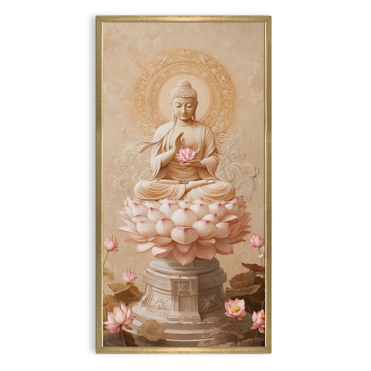 Lord Buddha Canvas Wall Painting For Office Decoration