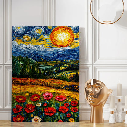 Swirling Meadows Canvas Wall Art Painting For Hotel