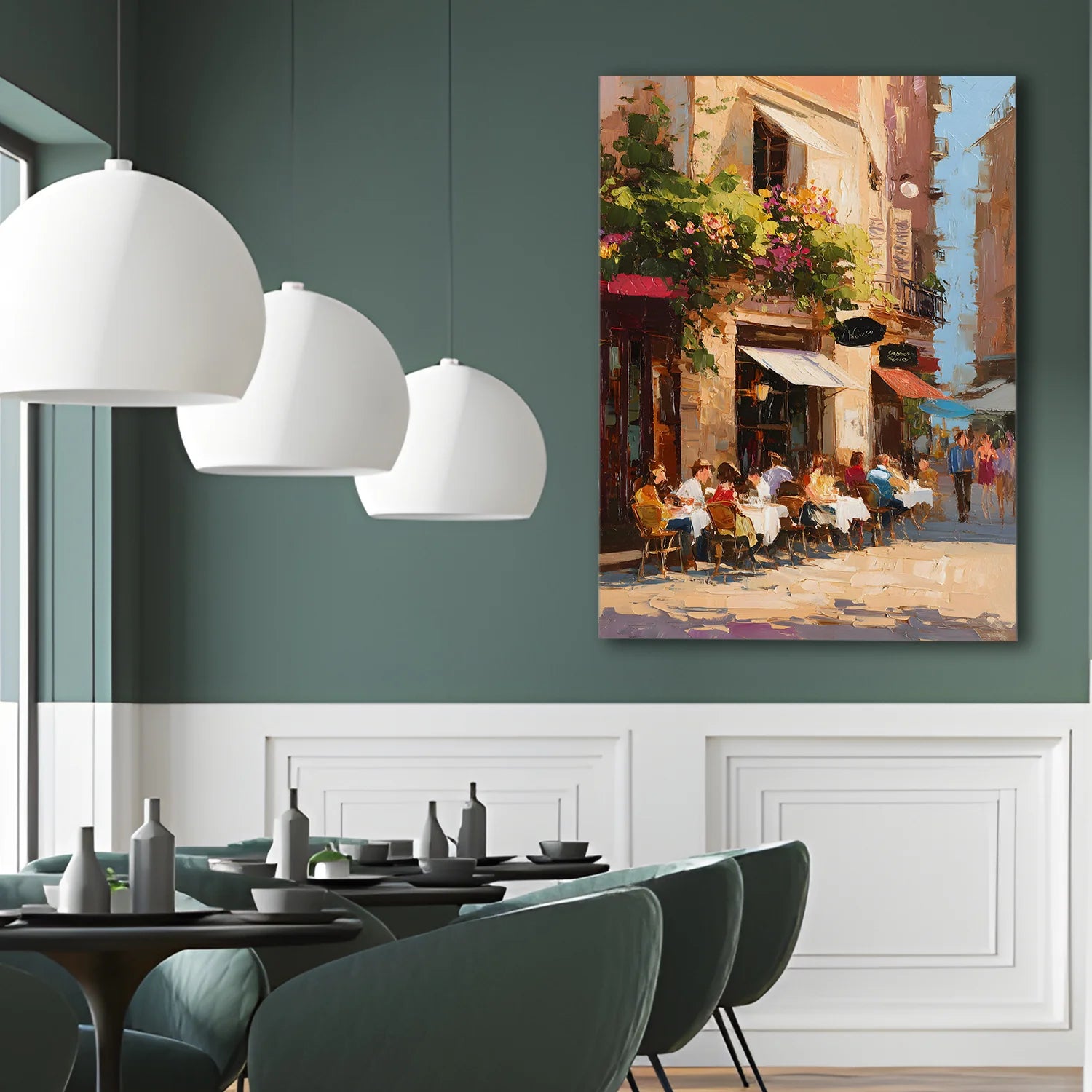 Vintage Street Wall Canvas Painting For Drawing Room