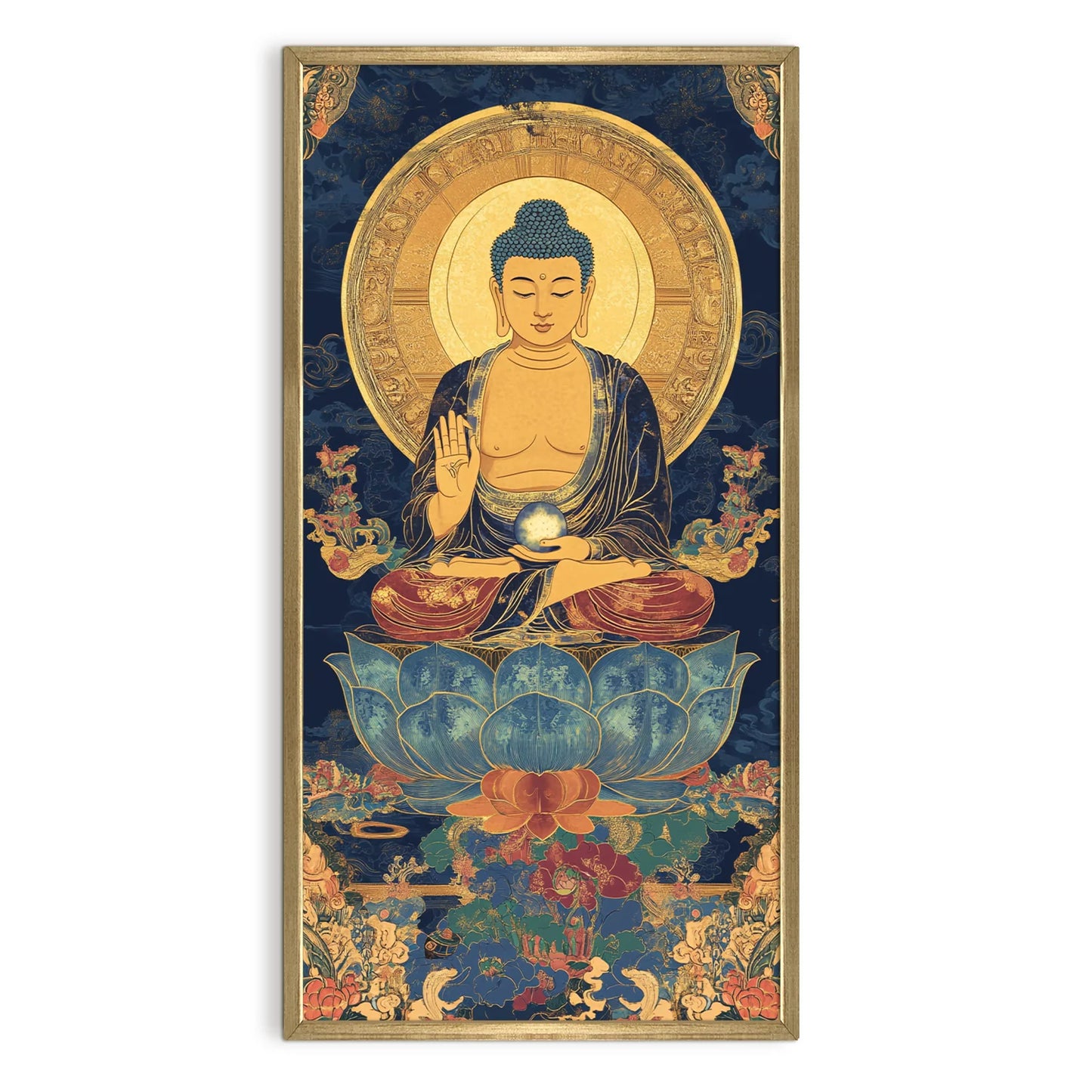 Lord Buddha Canvas Wall Painting For Office And Room Decoration