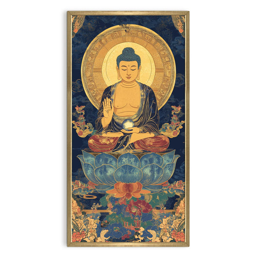 Lord Buddha Canvas Wall Painting For Office And Room Decoration