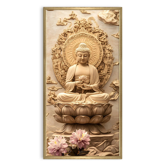 Lord Buddha Canvas Wall Painting For Home Wall Decor 