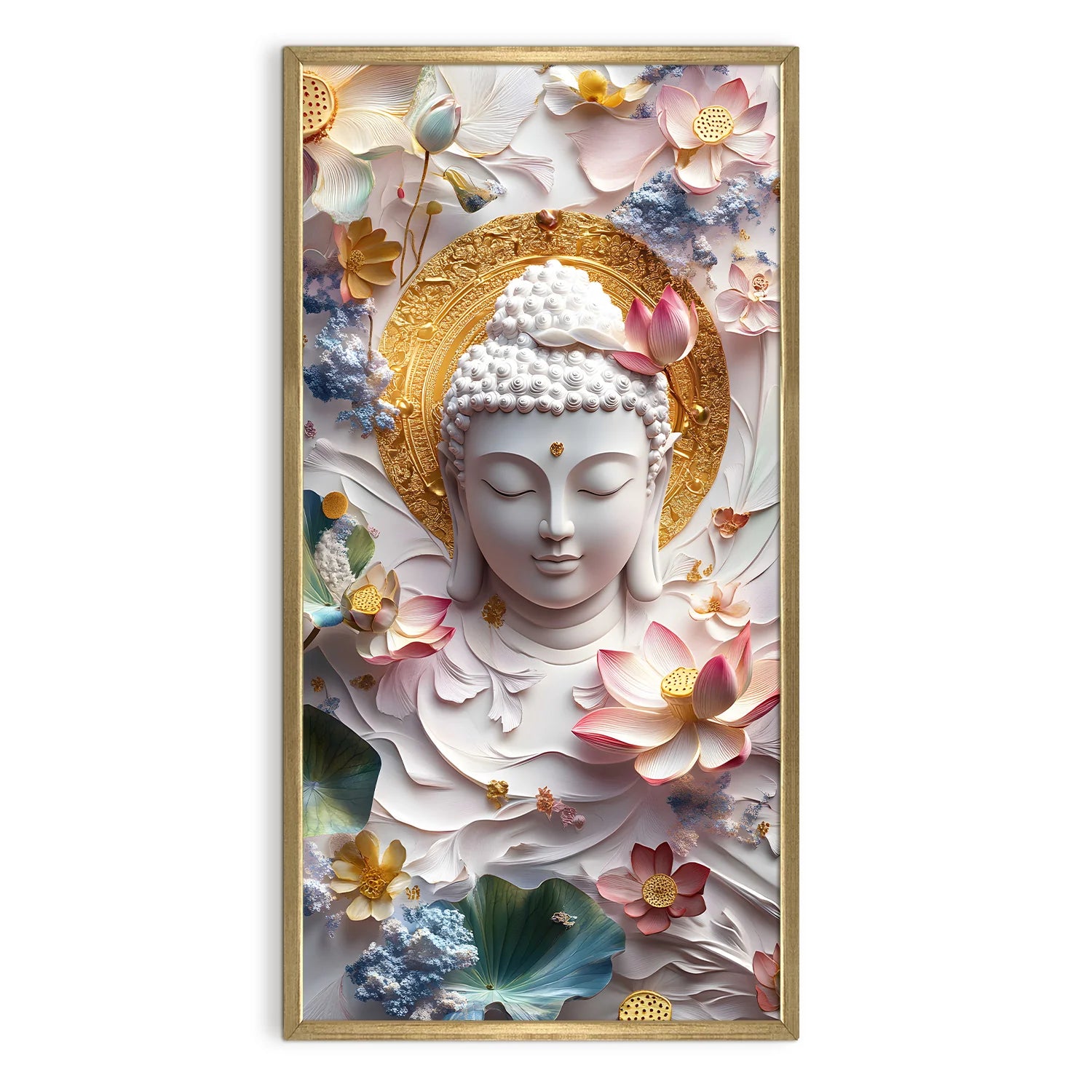 Lord Buddha Canvas Wall Art For Office And Home Decoration