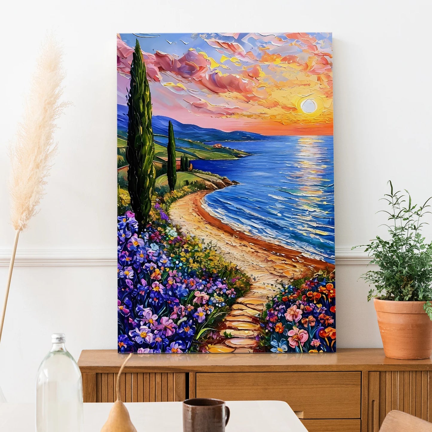 Blooming Coastline Wall Art Painting
