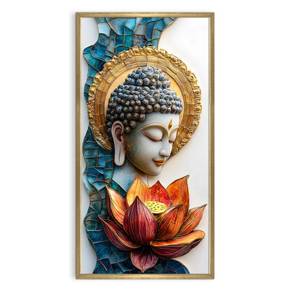 Lord Buddha Canvas Wall Painting For Home And Office Decoration